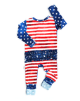 Tie Dye Stars & Stripes Ruffle ZIP