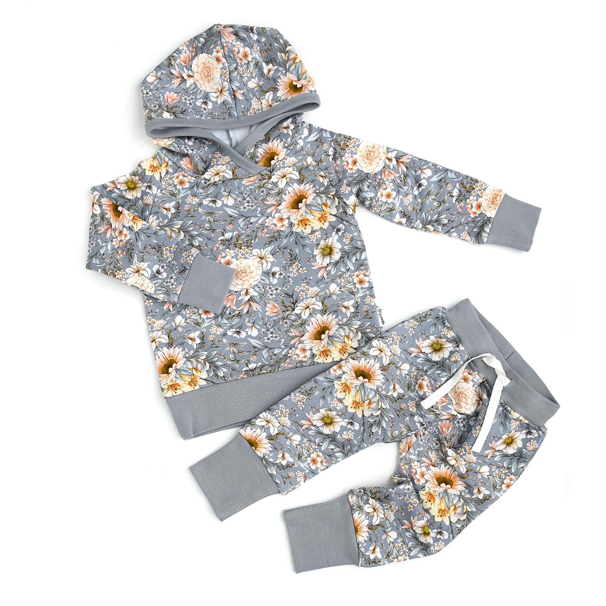 Gigi and Max French Terry Bamboo Elodie Floral Hoodie Set