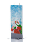 Flatyz Santa In Snow with Present Sack Candle