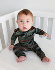 Bamboo Baby Pajama Sleepies Little Baby Zip Camo