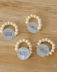 Thanksgiving Beaded Garland Napkin Ring Set