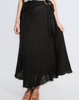 Tina Stephens Maureen Diagonal High Low Linen Skirt SS104