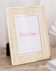 Lilly Pulitzer 4x6 Raffia Mat Picture Frame