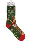 Don't Hurry Be Merry Sloth Socks