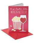 Papyrus Valentine's Day Card (Wine & Netflix)