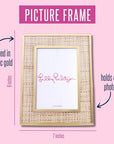 Lilly Pulitzer 4x6 Raffia Mat Picture Frame