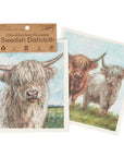 Highland Cows Duo Swedish Dishcloth