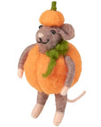Felt Pumpkin Mouse Critter Ornament