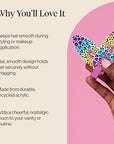Lisa Frank X KITSCH Xl Rainbow Leopard Creaseless Clips