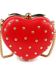 Studded Strawberry Shoulder Bag
