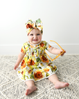 Girl Baby Clothes Dress Two Piece Peplum Set Sloan Ruffle Bloomers