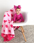 Evelyn Dot Ruffle Zip Bamboo Valentines Day Baby Outfit Dot