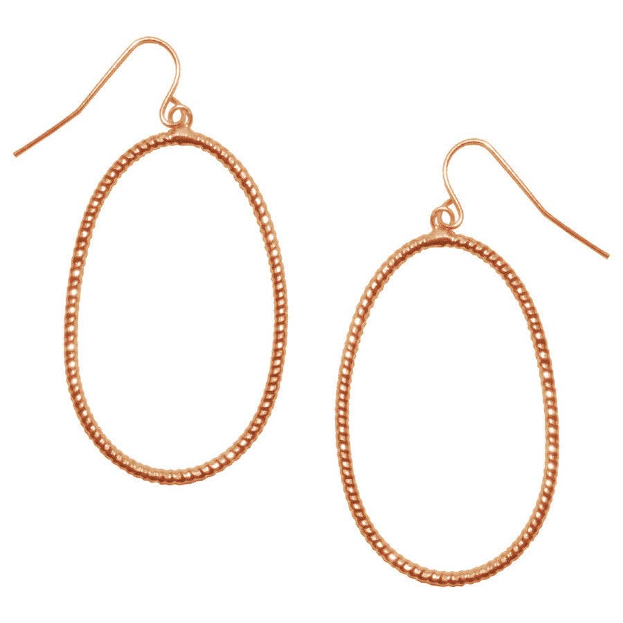 Karine Sultan Minimalist Oval Dangle Earrings
