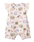 Petal Patch Baby Girl Romper – Bamboo One-Piece with Eyelet