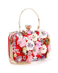 Floral Appliqué Evening Bag
