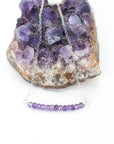 Amethyst and Sterling Silver Bar Necklace