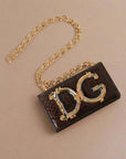 Dolce & Gabbana Python Leather DG Girls Crossbody Bag