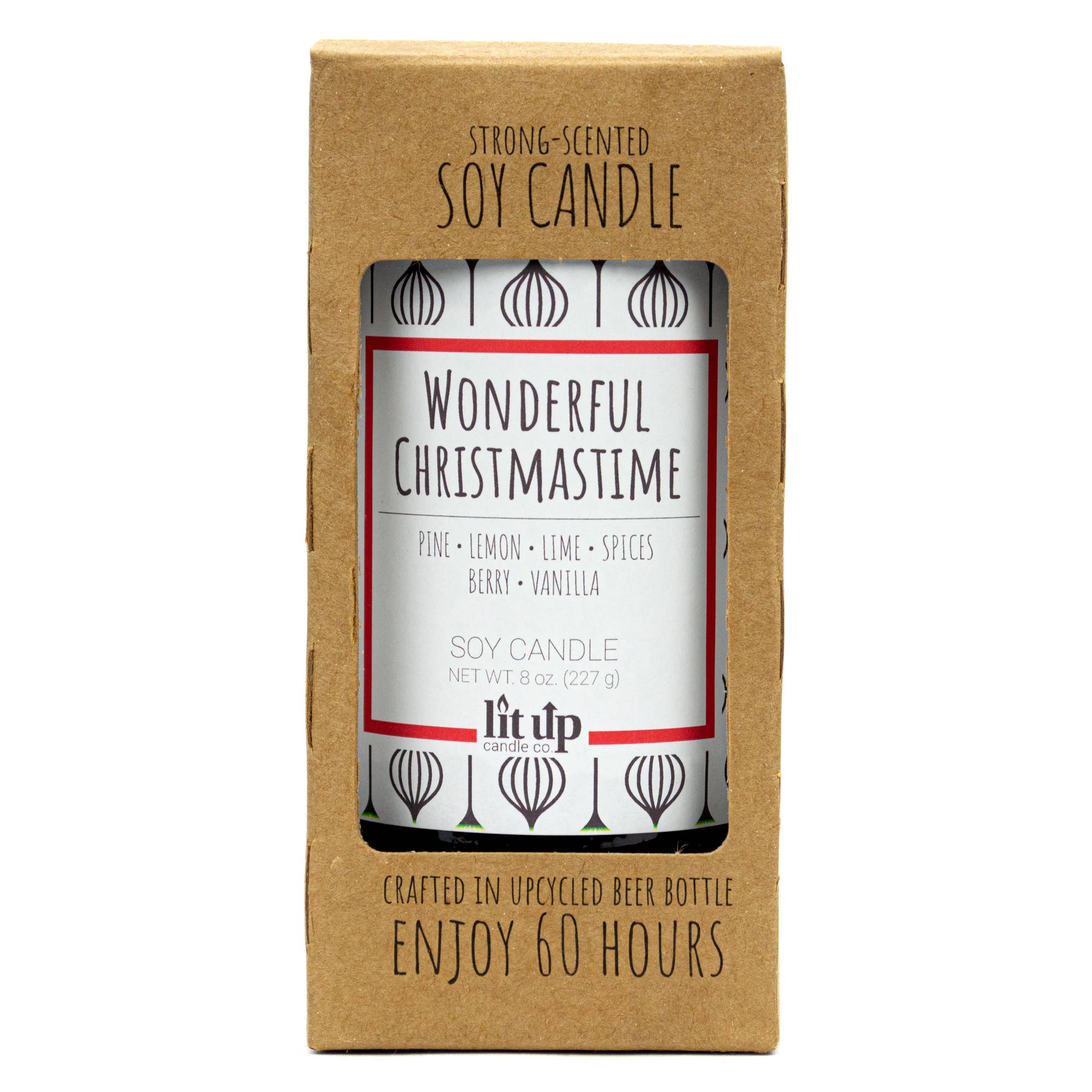 Lit Up Candle Wonderful Christmastime