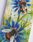 Flatyz Bees on Blue Flowers Candle