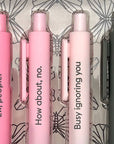 Antisocial Butterfly Quotable Gel Pen Set