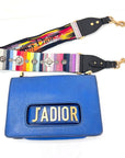 Dior CD J'adior Blue Flap Leather Shoulder Bag