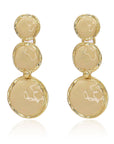 Beige enamel bubble drop earrings