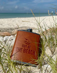 Out At The Beach Flask