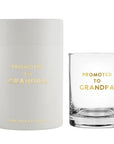 Promoted to Grandpa Rocks Glass