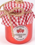 Glass Strawberry Jam Ornament