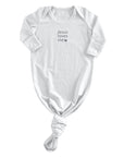 Jesus Loves Me Knotted Baby Gown (Newborn)