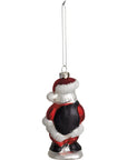 Glass Santa Ornament