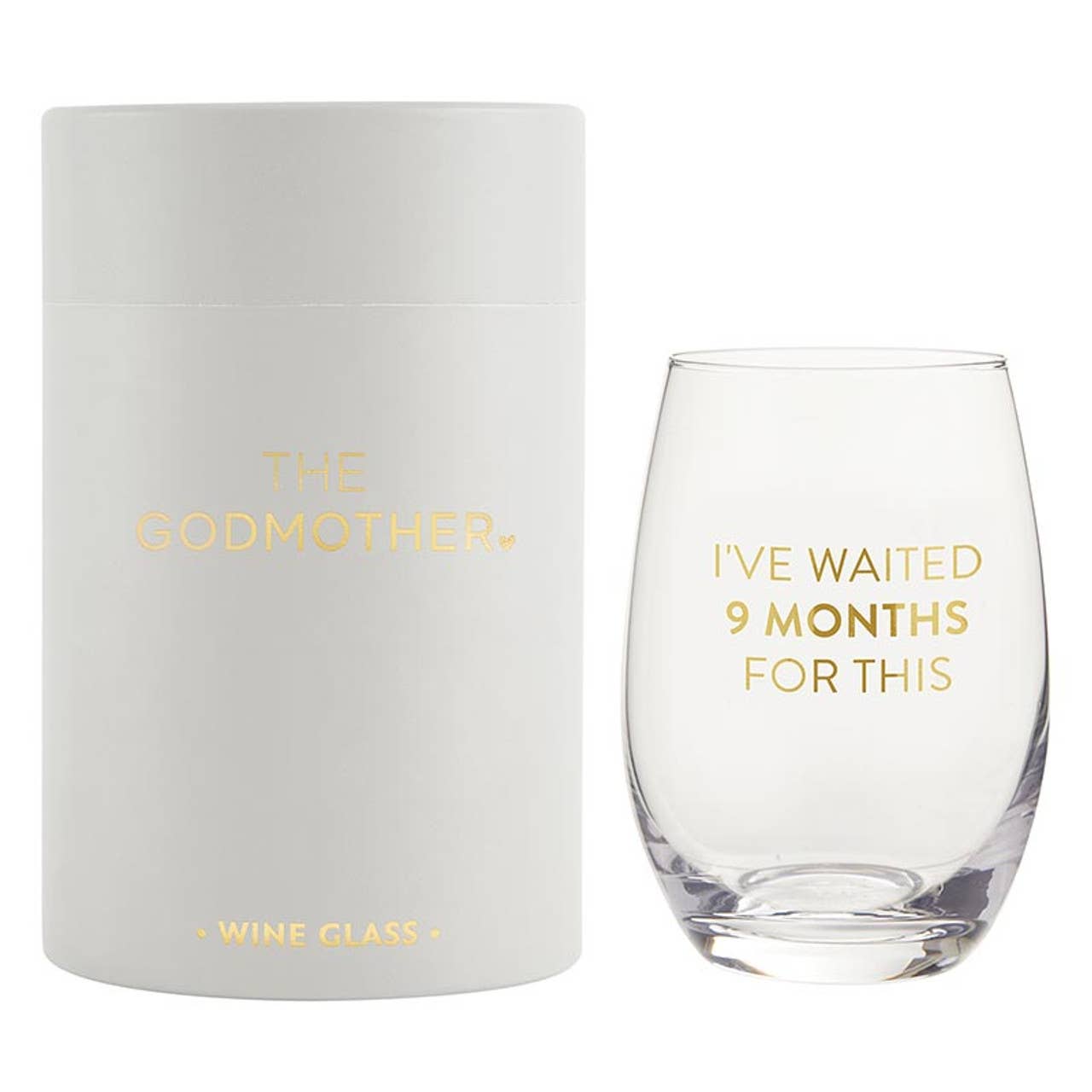 Stephan Baby I've Waited 9 Months For This Stemless Wine Glass
