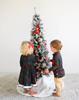 Gigi and Max Kane Tartan & Ruby Dot Christmas Tartan Button Dress