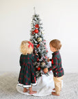 Kane Tartan & Ruby Dot Button Dress Christmas Tartan