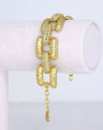 Elegant pave line bracelet