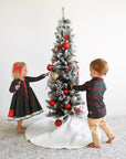 Gigi and Max Kane Tartan & Ruby Dot Christmas Tartan Button Dress