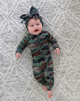 Bamboo Baby Pajama Sleepies Little Baby Zip Camo