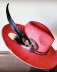 Boho Western Hat w/ Choice of Feather Hat Band-Rust 982g