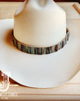 **Turquoise Chateau Embossed Leather Hat Band Only 950j