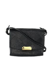 Burberry Signature Grain Leather Check Embossed Langley Black Crossbody
