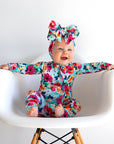 Maggie Ruffle Zip Bamboo Baby Zip Sleepies Little Outfit