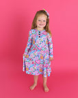 Pippa Floral Tutu Dress Bambo Valentines Day Outfit