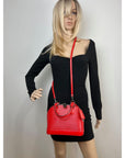 Louis Vuitton Alma BB Epi Coquelicot Handbag