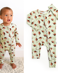 Gigi + Max Bamboo Madden Football Zip Pajamas