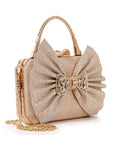 Sparkling Bow Accented Evening Bag