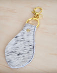 Leather Keychain-Brindle Cowhide 702m