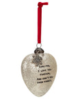 Dear Darling Blown Glass Art Heart Ornament