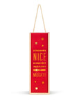 Mostly Nice With A Chance of Naughty Christmas Wine Caddy Lantern