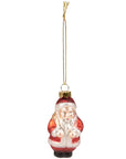Jolly Santa Glass Ornament
