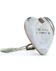 Be Still & Simply Be Art Heart Ornament